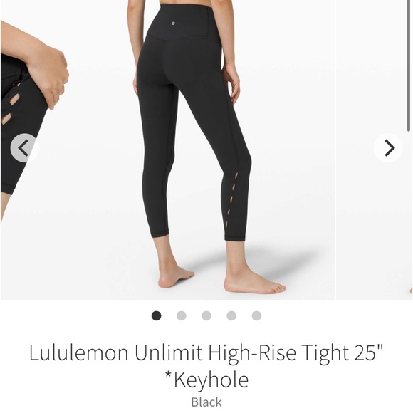Unlimit keyhole lululemon black legging 25inch inseam - Picture 6 of 6